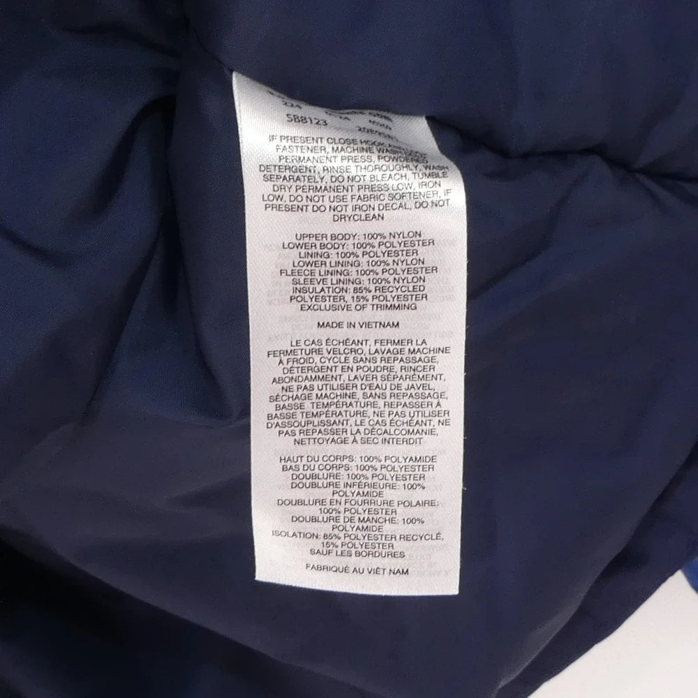 Columbia Jacket Blue Hooded Omni-Heat Insulated Full Zip Ski Parka Large 14/16